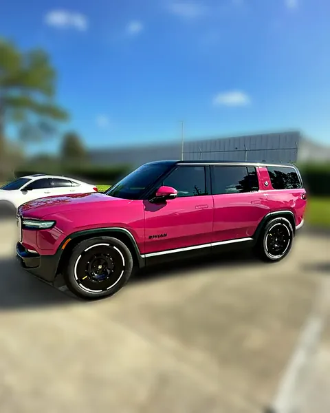 Consumer Wrap Color Change Pink R1s Rivian wrap by Chicago Fleet Wraps