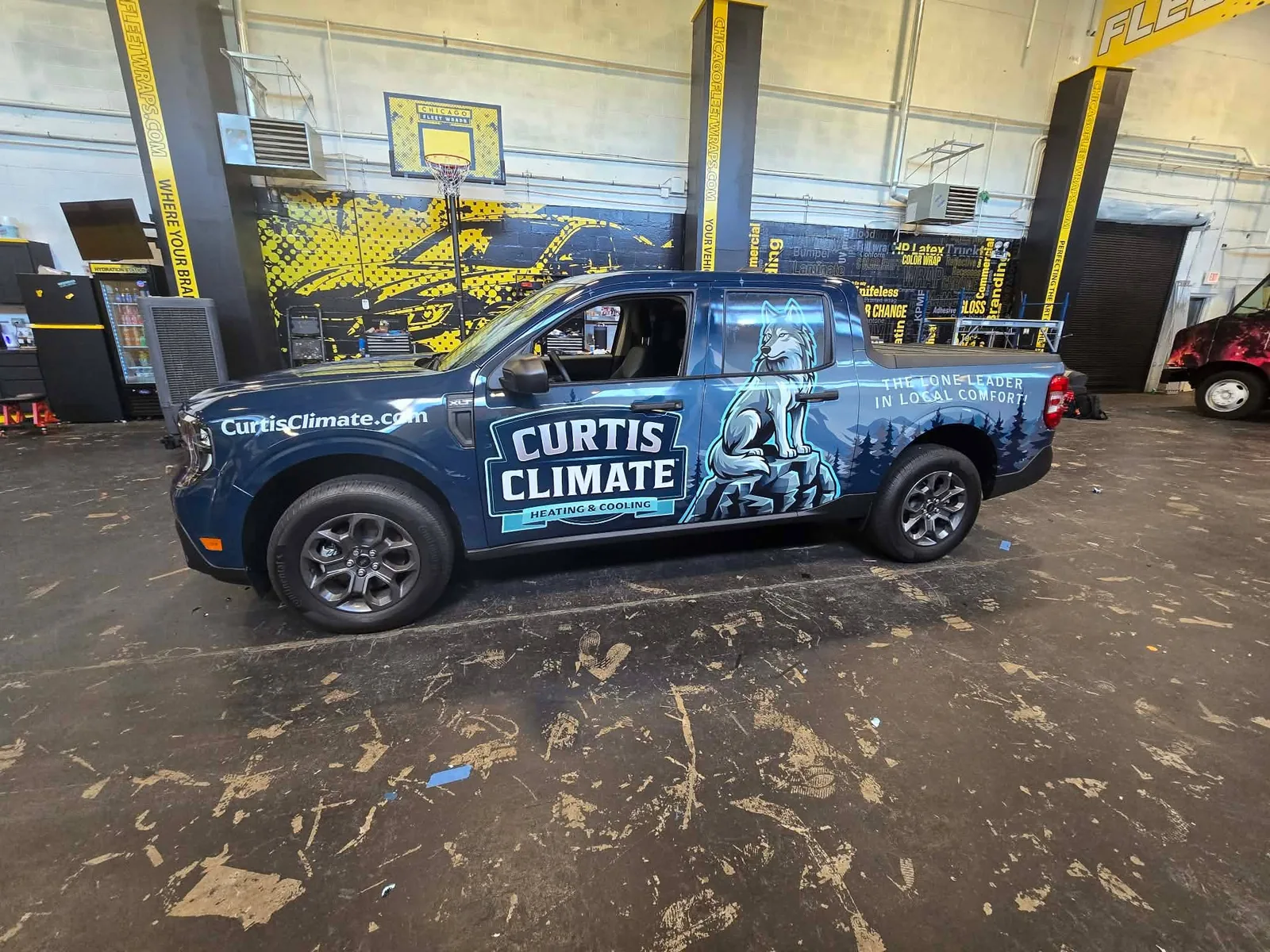 Curtis Climate HVAC pickup truck wrap by Chicago Fleet Wraps