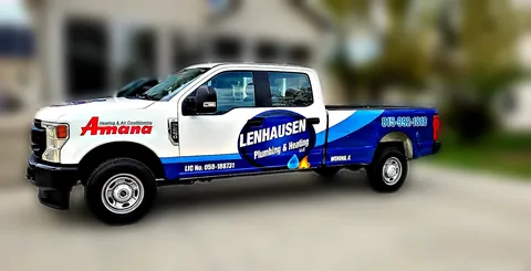 Joliet area commercial HVAC fleet van wrap by Chicago Fleet Wraps. Free pickup to Aurora