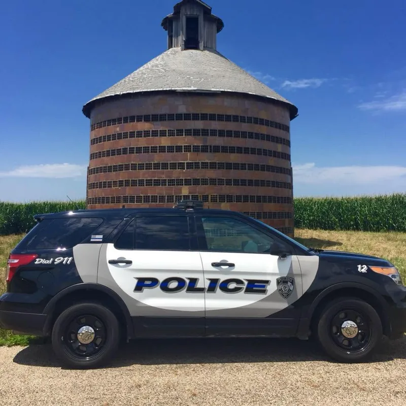 Police SUV with unit number 12 and silver duty graphics package