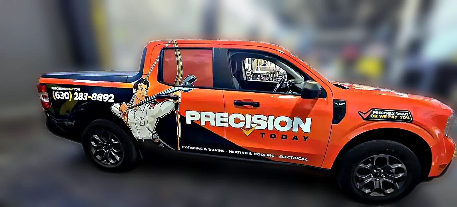 Precision Today HVAC fleet wrap