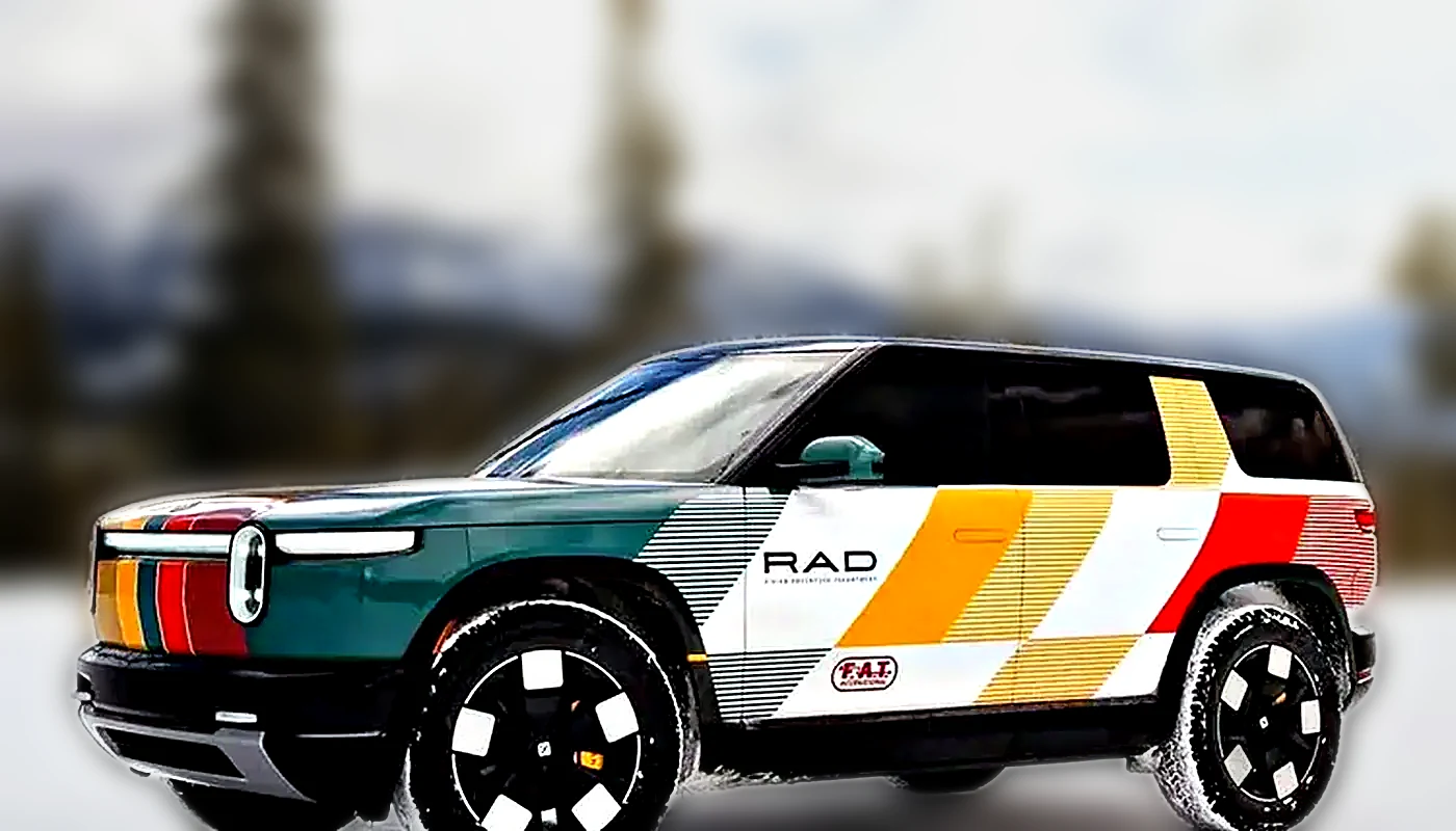 Rivian R1S RAD wrap case study. Chicago Fleet Wraps pre-production wrap program