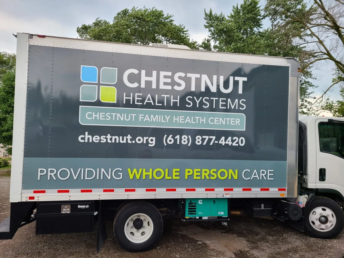 Chestnut Health Systems box truck wrap by Chicago Fleet Wraps