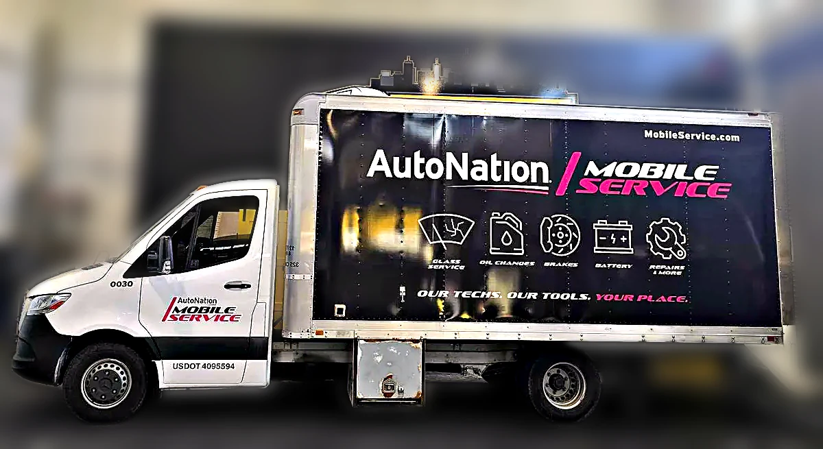 AutoNation · Mobile Service Box Truck. Chicago Fleet Wraps