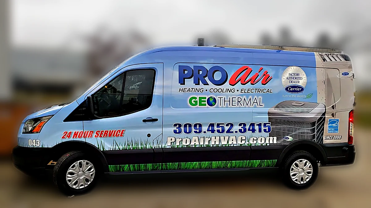 Pro Air · HVAC Van. Chicago Fleet Wraps