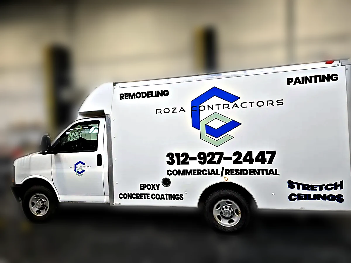 Roza Contractors · Box Truck. Chicago Fleet Wraps