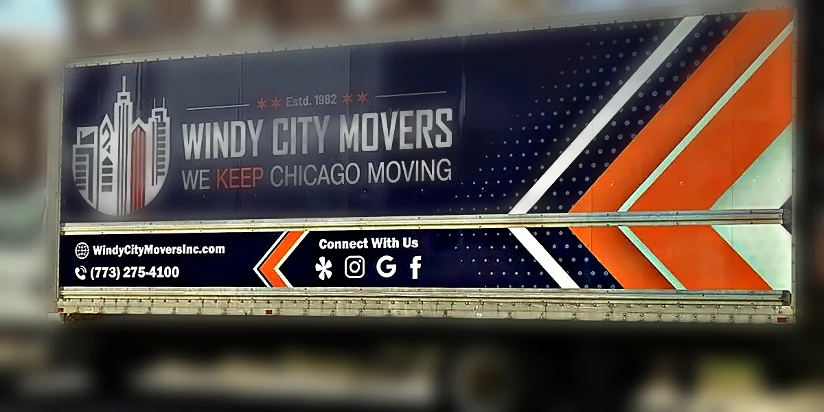 Windy City Movers · Box Truck. Chicago Fleet Wraps