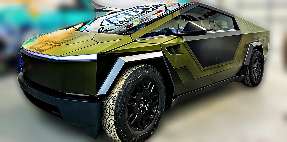 Tesla Cybertruck · Green. Chicago Fleet Wraps
