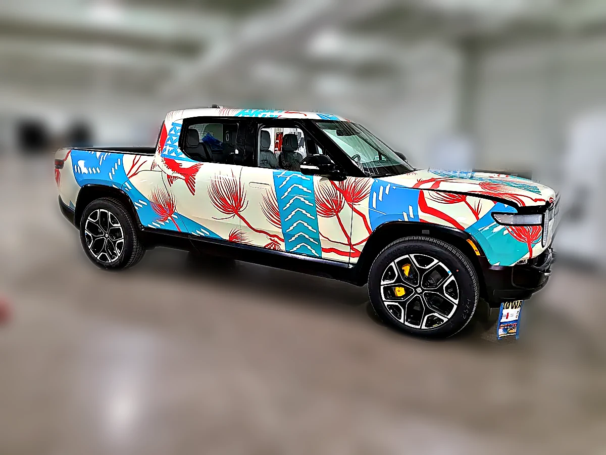 Multi Color Rivian wrap by Chicago Fleet Wraps